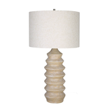 Outside The Box 30" Uttermost Uplift Bleached Wood Finish Ceramic Table Lamp