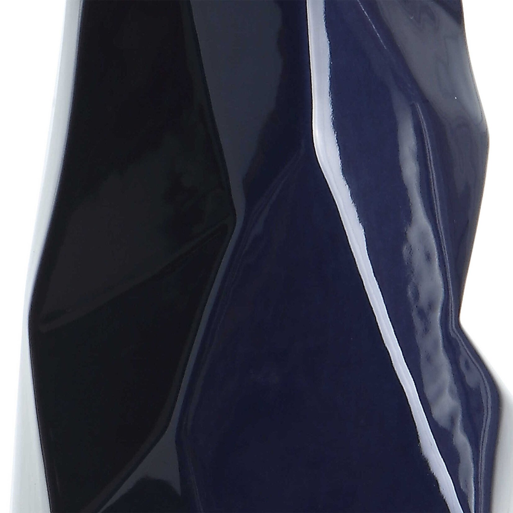 Outside The Box 31" Uttermost Kavos Navy Blue Geometric Ceramic Table Lamp