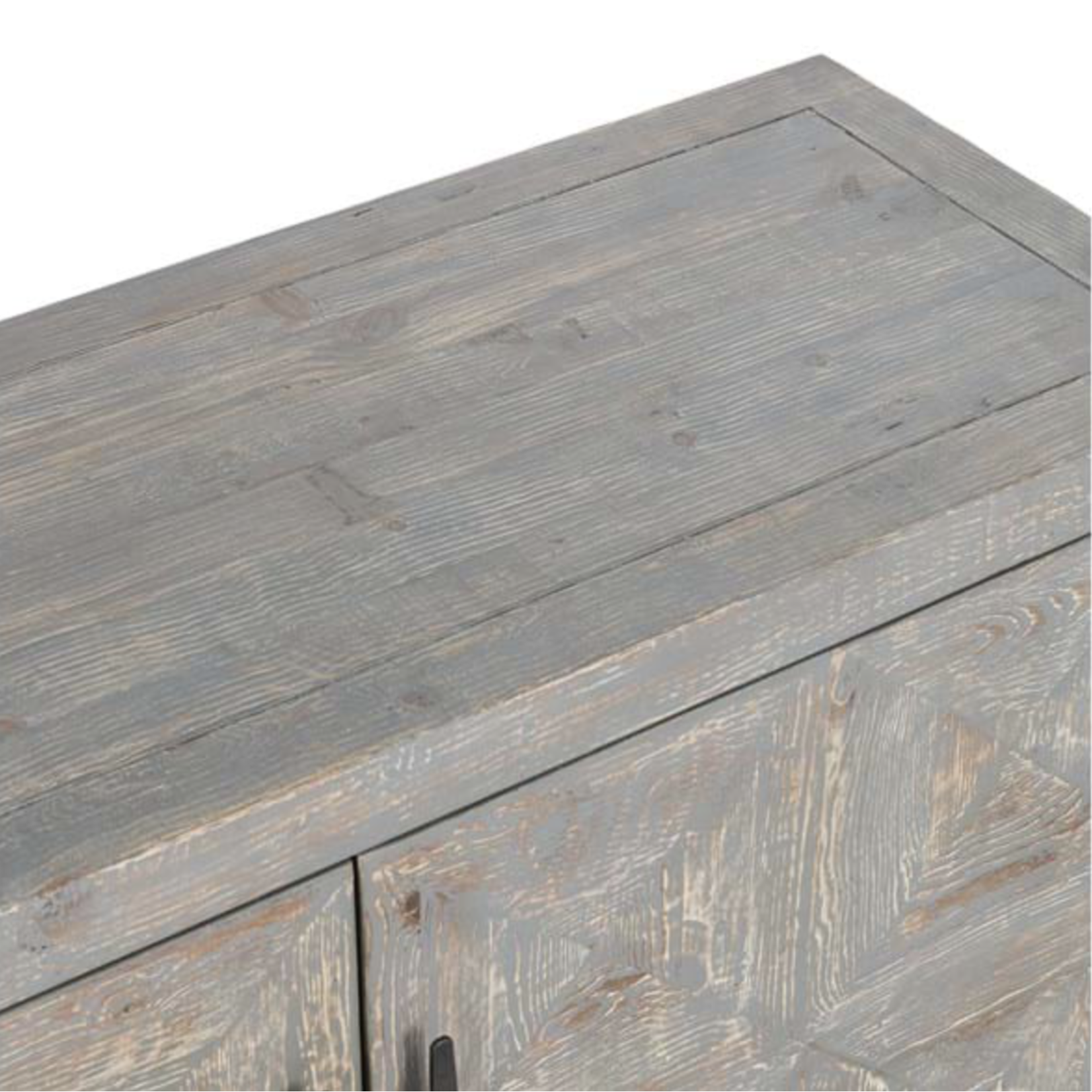 Outside The Box 104x19x34 Elani Distressed Blue Reclaimed Pine 4 Door Sideboard