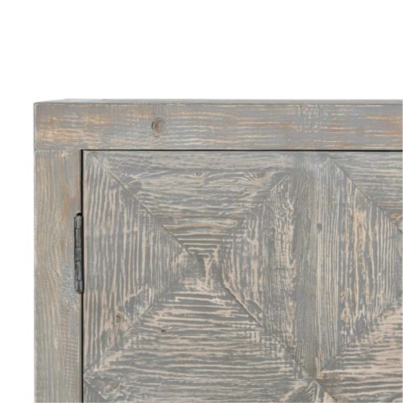 Outside The Box 104x19x34 Elani Distressed Blue Reclaimed Pine 4 Door Sideboard