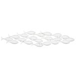 Outside The Box 72x16 School Of Fish Matte White Wall Art