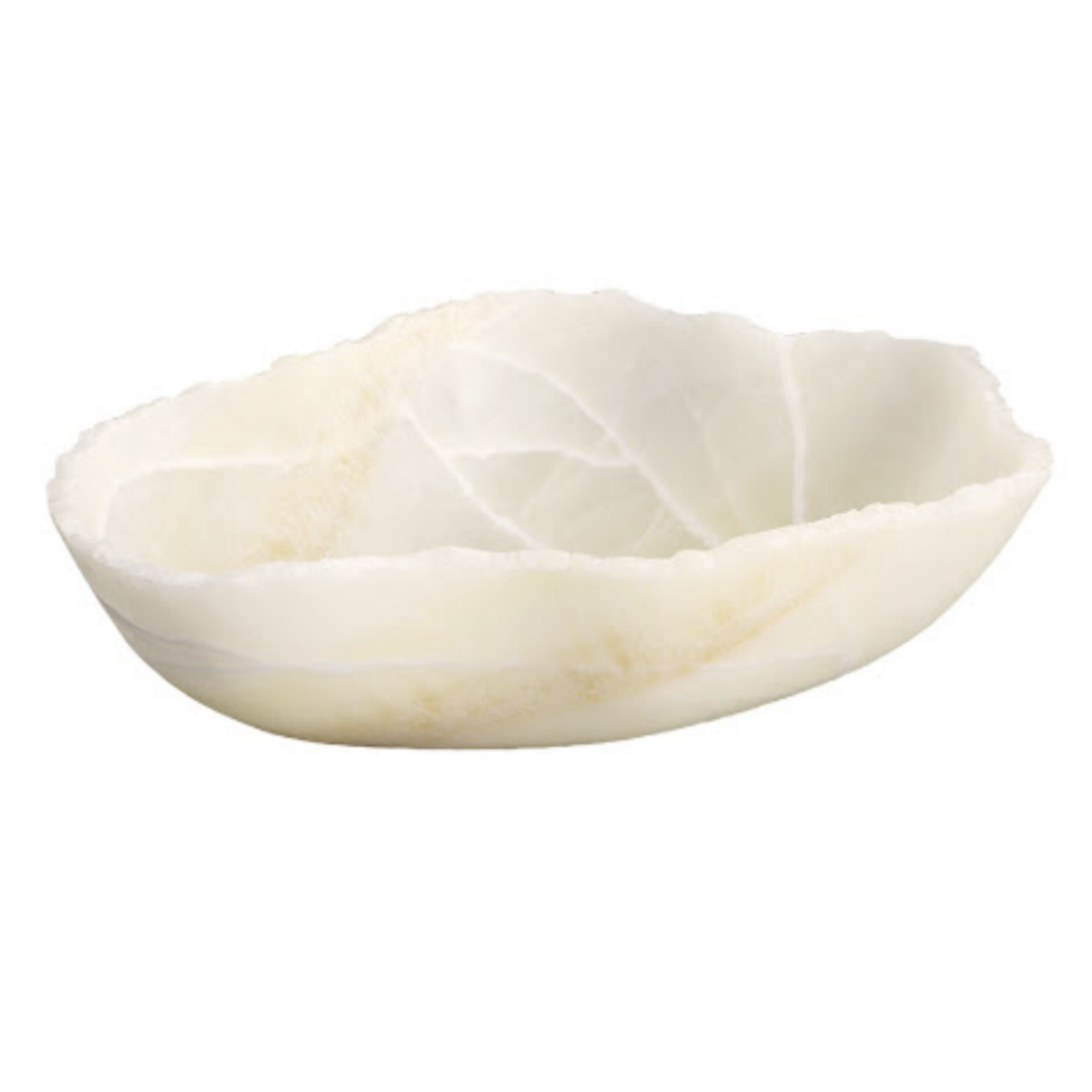 Outside The Box 20x15x6 White Onyx Hand-Carved Bowl