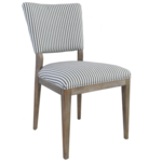 Outside The Box Phillip Blue Stripe Performance Fabric Dining Chair