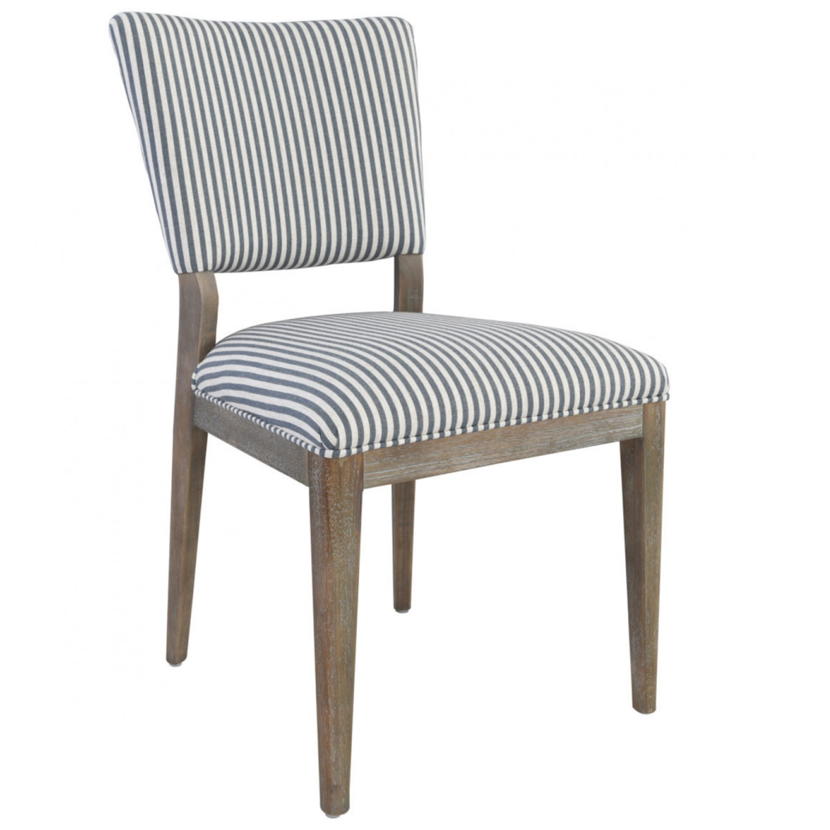 Outside The Box Phillip Blue Stripe Performance Fabric Dining Chair