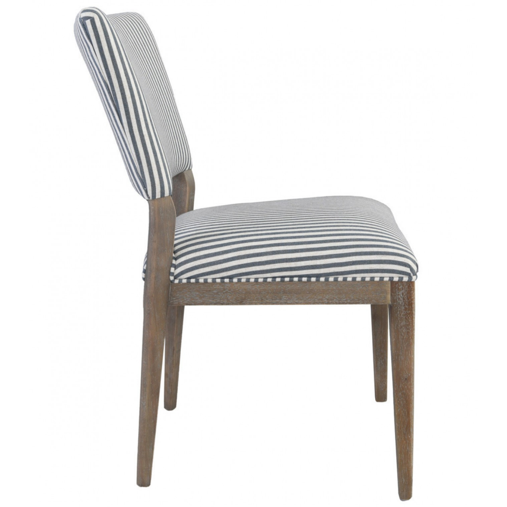 Outside The Box Phillip Blue Stripe Performance Fabric Dining Chair