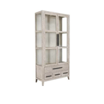Outside The Box 43x17x87 Simon Antique White 4 Drawer 2 Door Cabinet