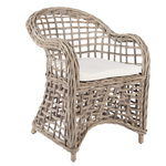 Outside The Box Cayman Natural Rattan Dining Chair With Cushion