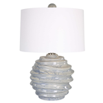 Outside The Box 26" Uttermost Waves White & Blue Ceramic Accent Lamp