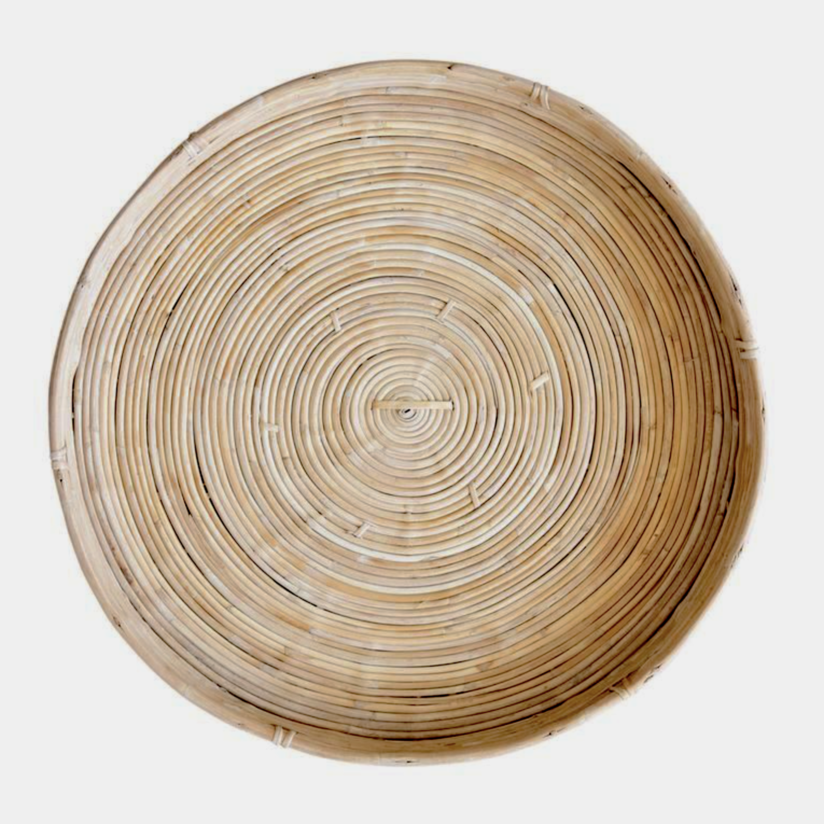 Outside The Box 22" Cane Rattan Round Trays