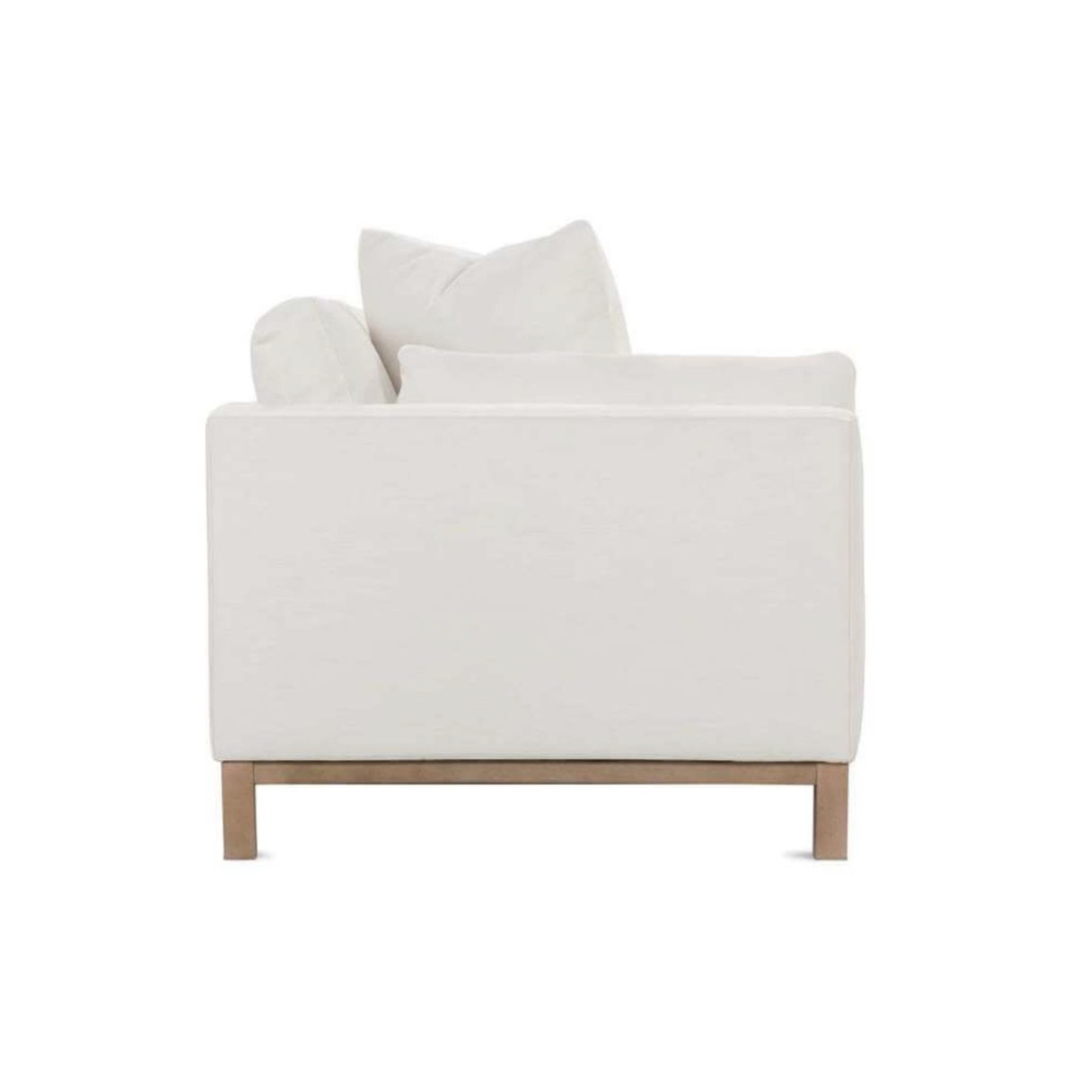 Outside The Box 90x38x35 Boden White Performance Luxe Kid Proof Upholstered Washed Oak Sofa (999-42)