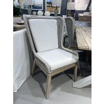Outside The Box Carson Natural Sunbrella Fabric Frost Gray Outdoor Dining Chair