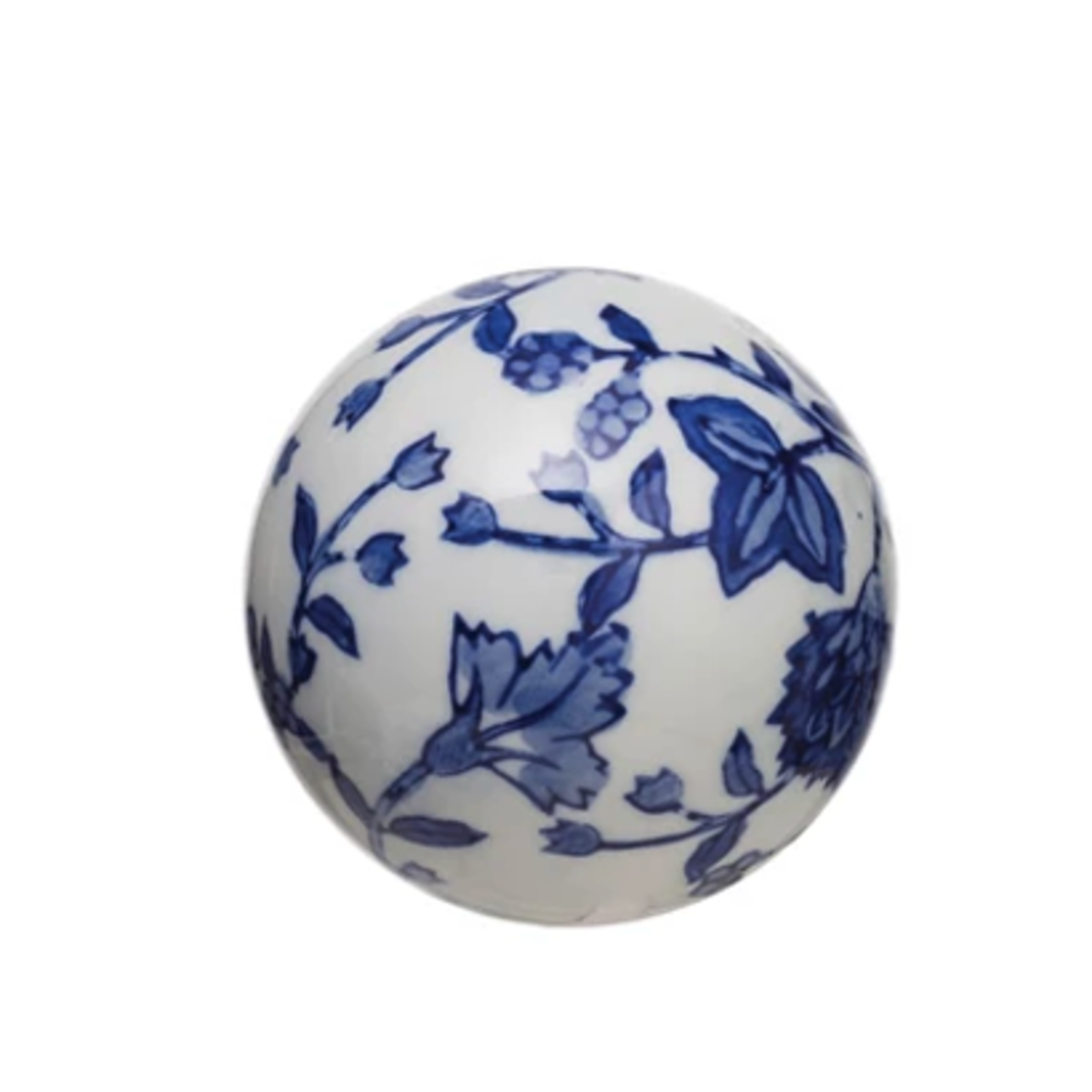 Outside The Box 3" Blue & White Ceramic Decorative Orb - SOLD SEPARATELY