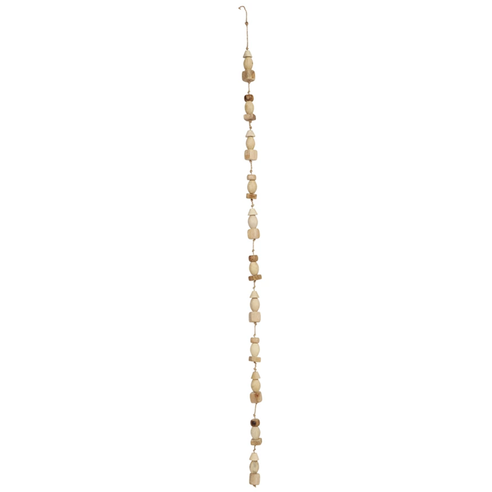 Outside The Box 72" Natural Mango Wood Bead Garland