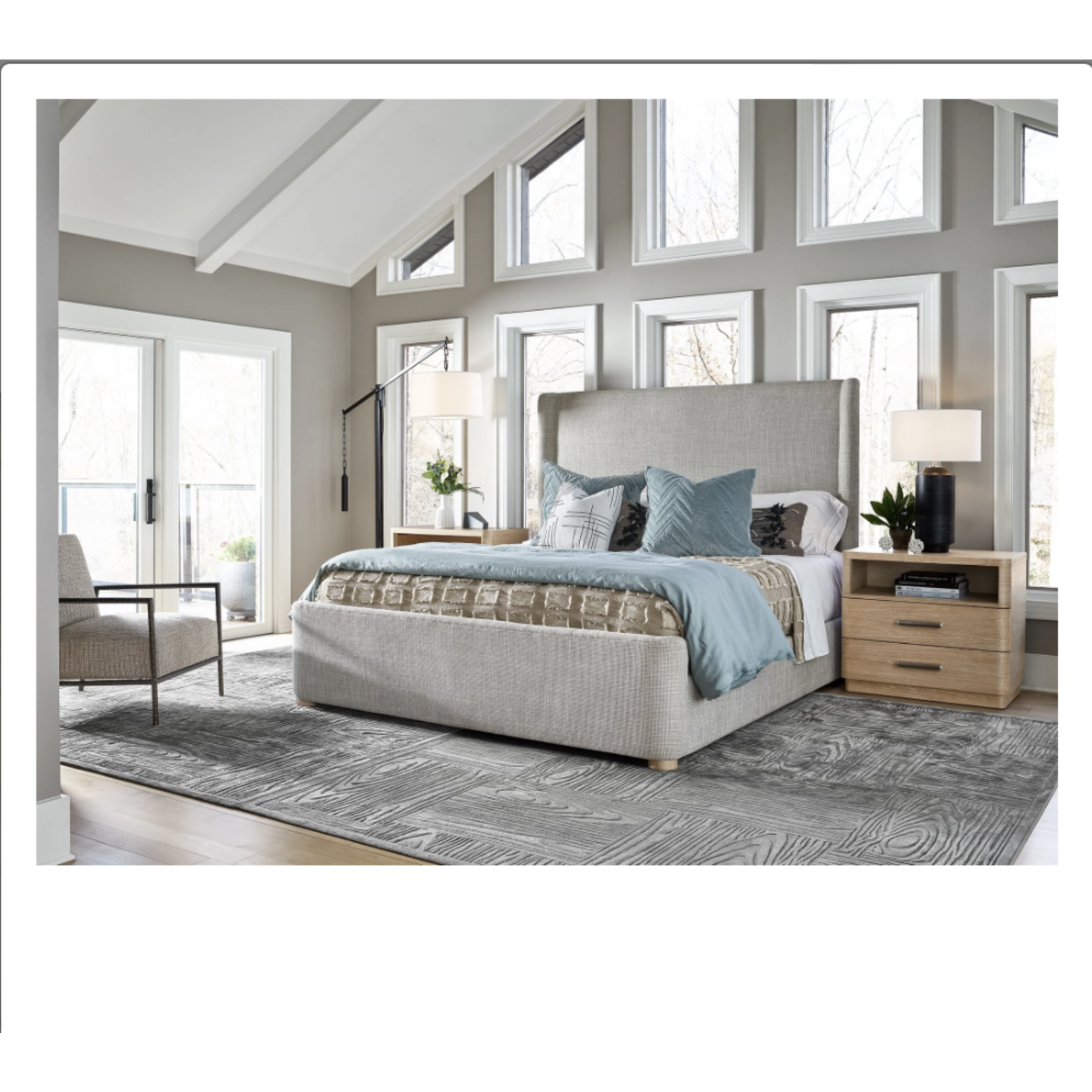 Outside The Box 81x88x64 Daybreak Solaz Sand Performance Upholstered King Bed