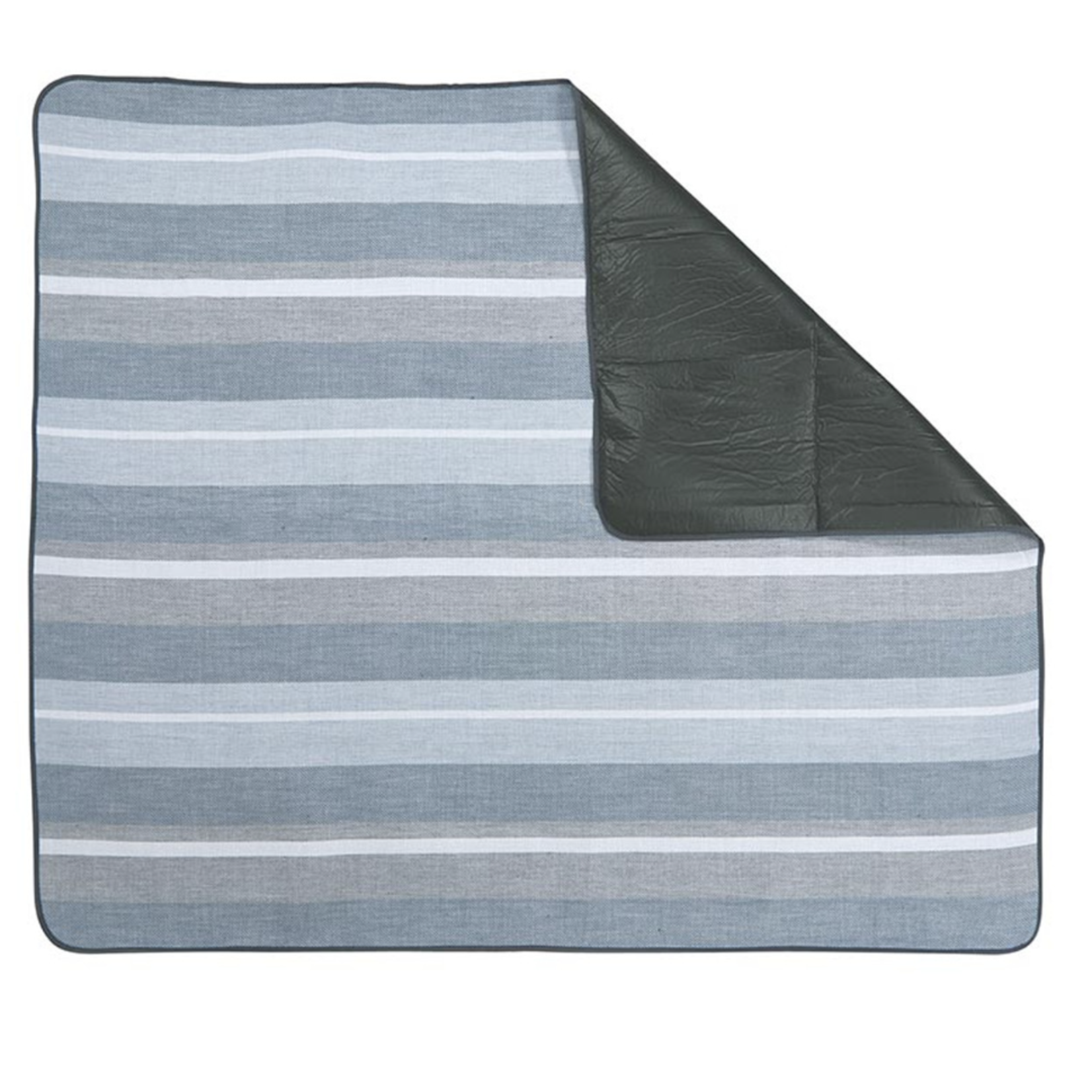 Outside The Box 69x59 Grey,  White &  Blue Picnic Blanket