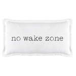 Outside The Box 22x12 "No Wake Zone" Rectangle Lumbar Pillow