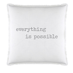 Outside The Box 26x26 "Everything Is Possible" Euro Pillow