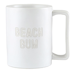 Outside The Box Set Of 2 "Beach Bum" White Organic Mug