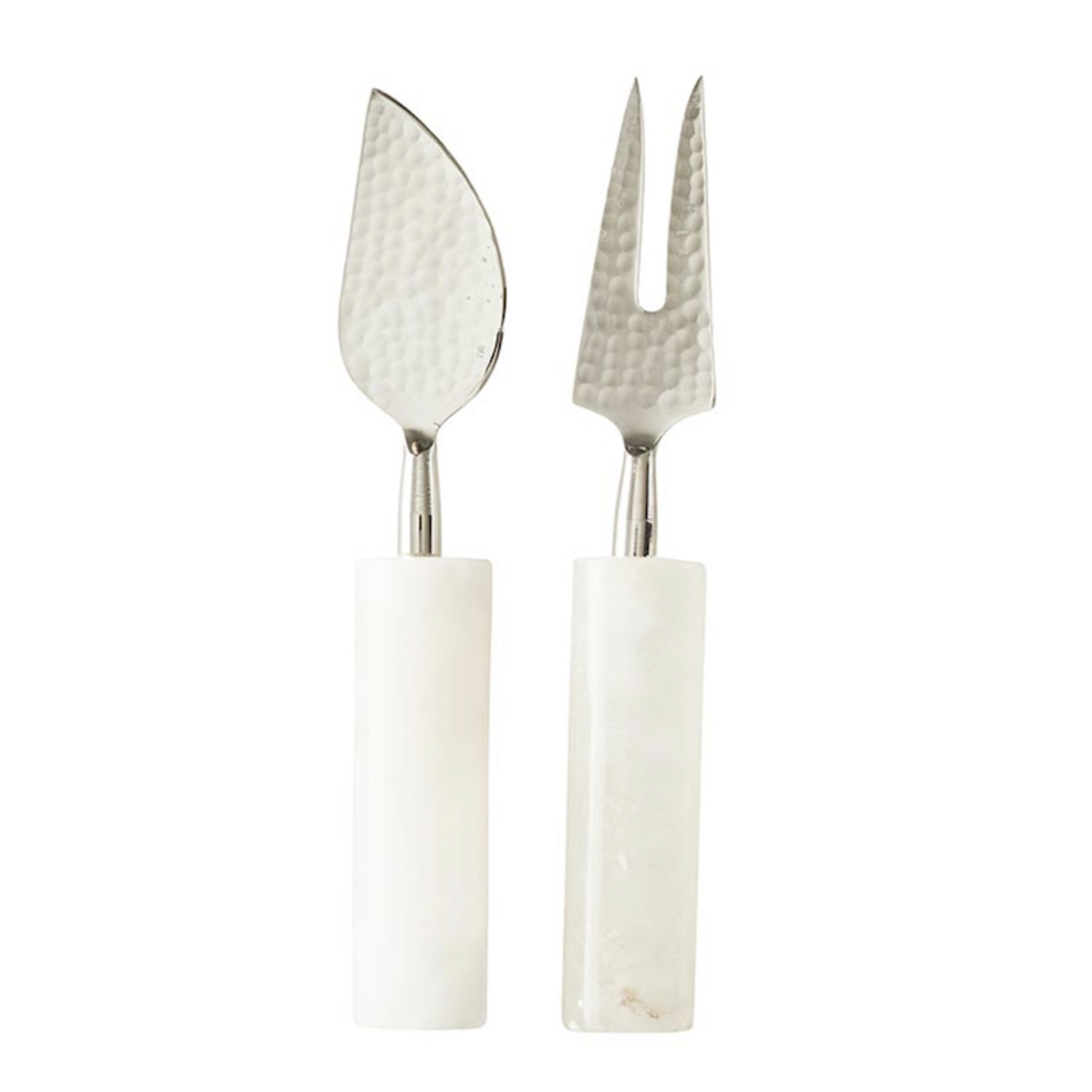 Outside The Box 7" Set Of 2 Alabaster Cheese Knives Tools