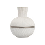 Outside The Box 14" Glenn White Mango Wood Etched Vase