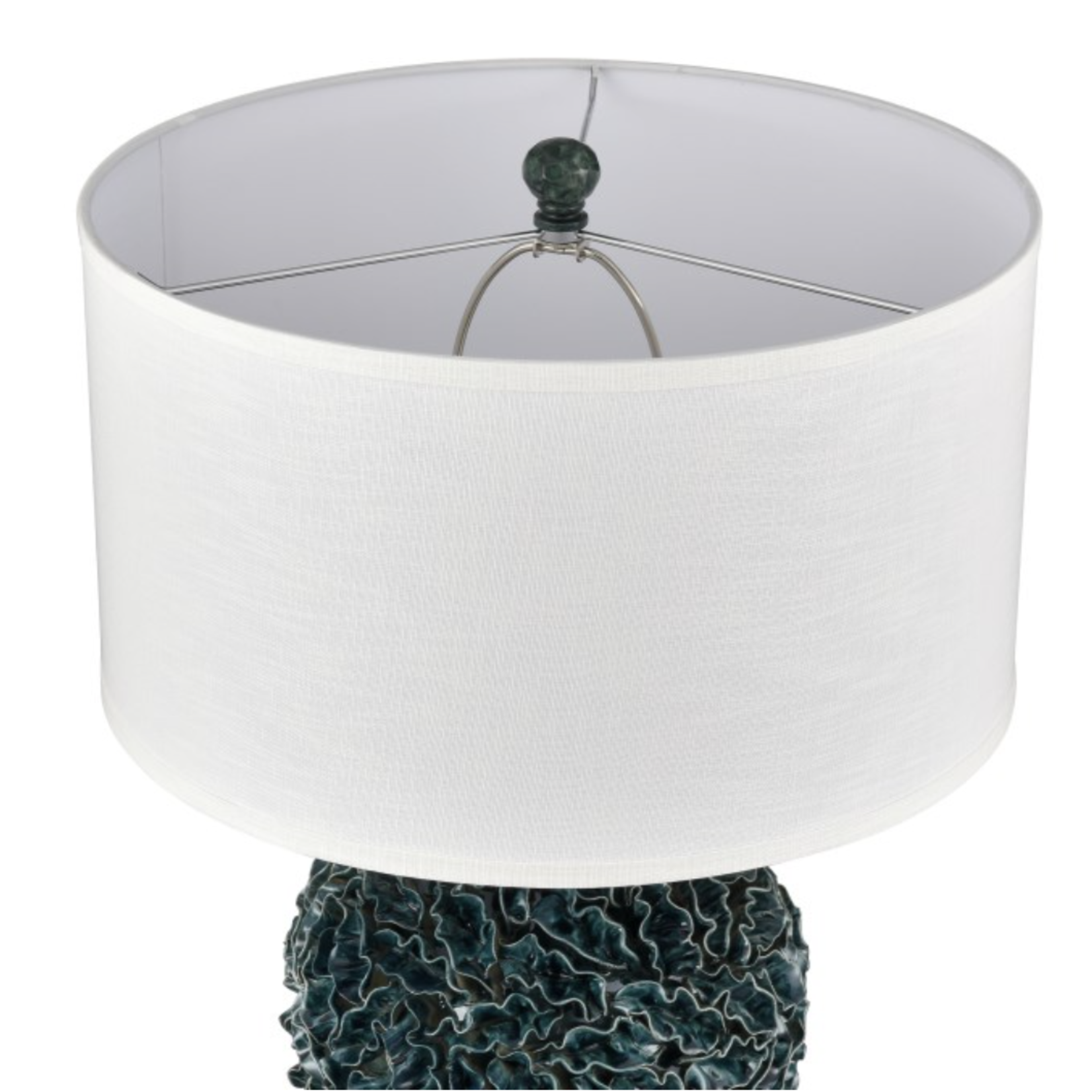 Outside The Box 28" Larkin Green Rippled Ceramic Table Lamp