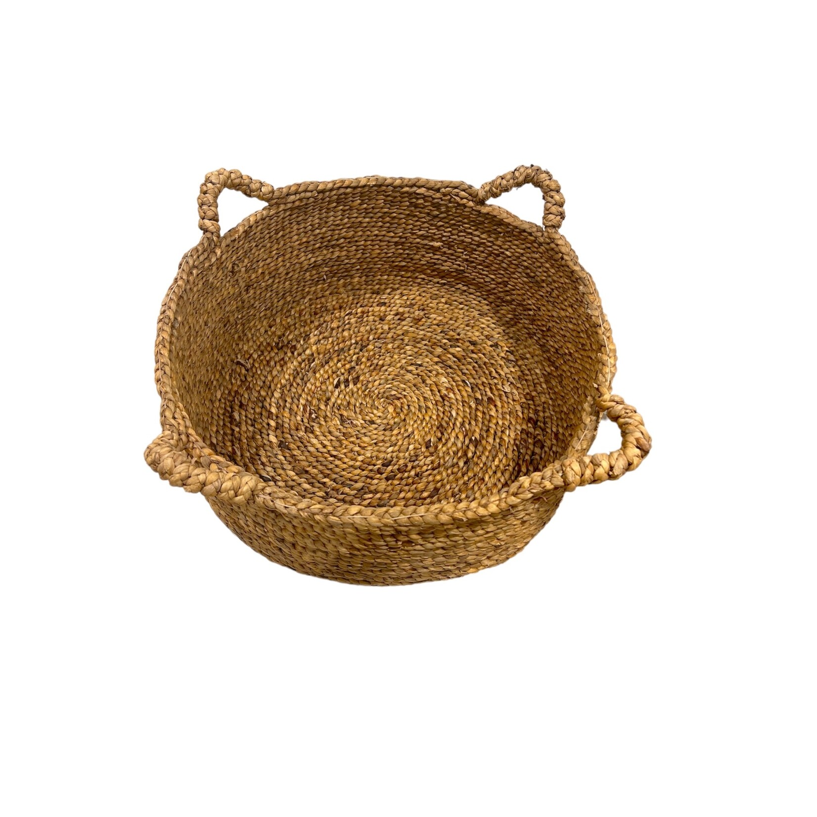 Outside The Box 24x10 Natural Hyacinth Handcrafted Low Rise Basket