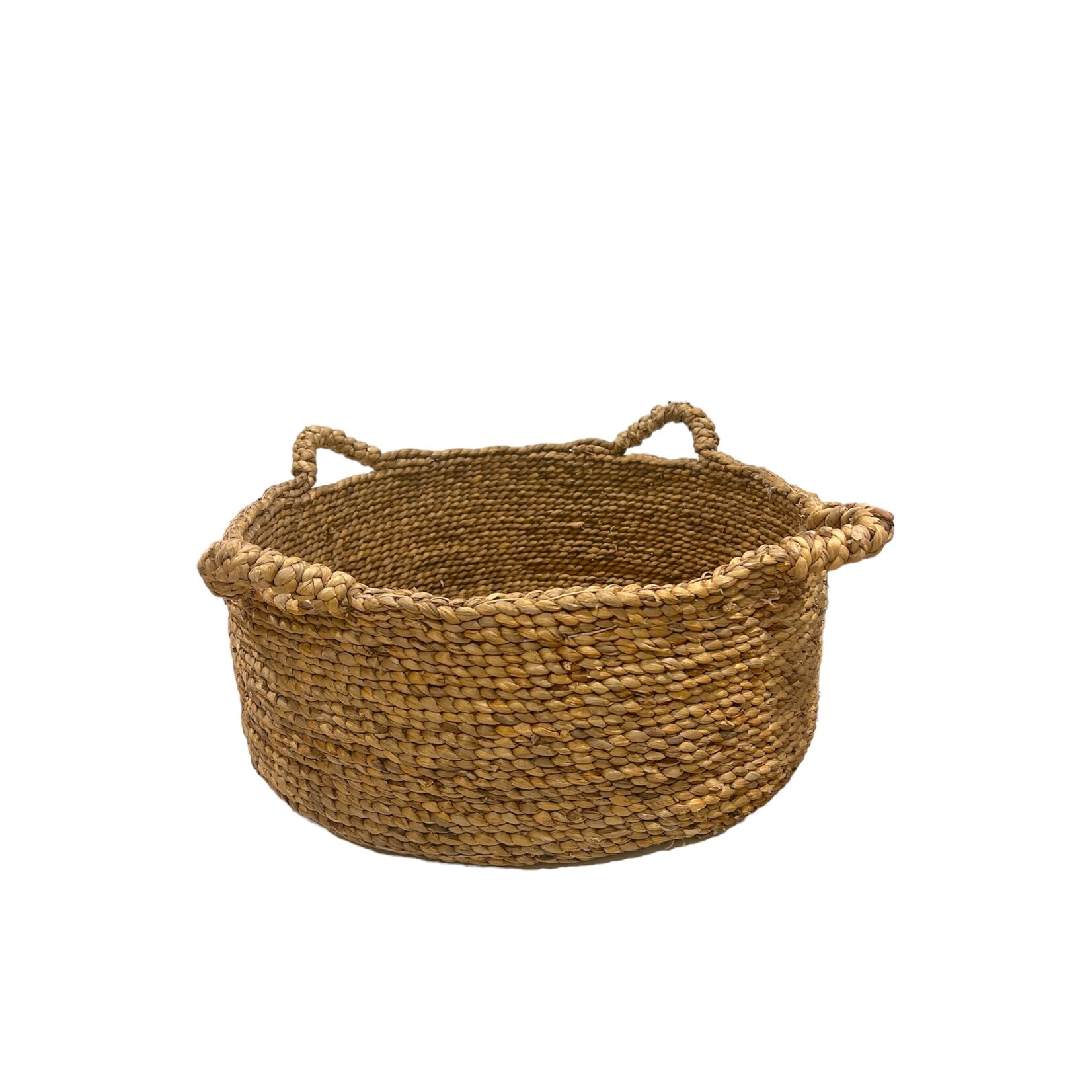 Outside The Box 24x10 Natural Hyacinth Handcrafted Low Rise Basket
