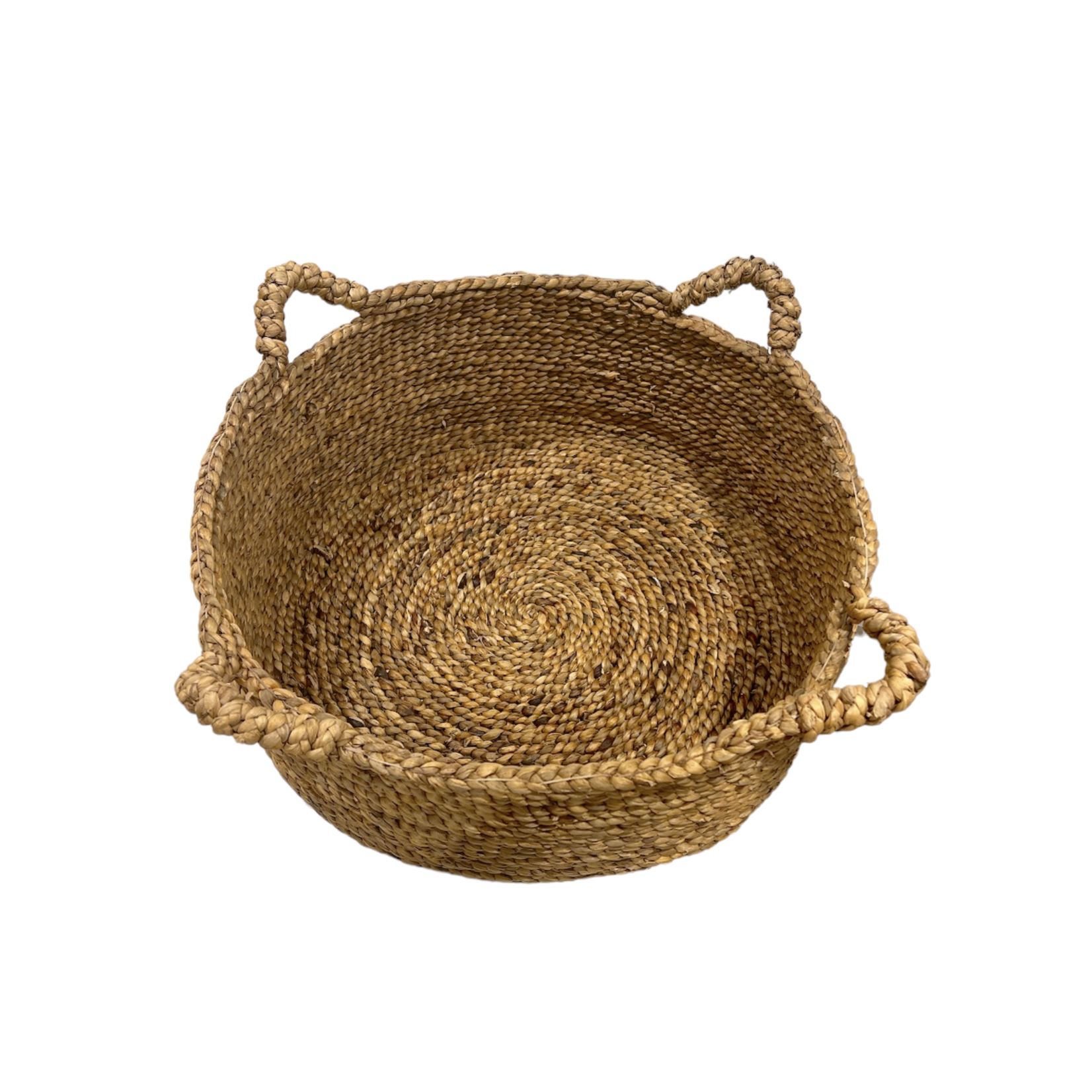 Outside The Box 21x10 Natural Hyacinth Handcrafted Low Rise Basket