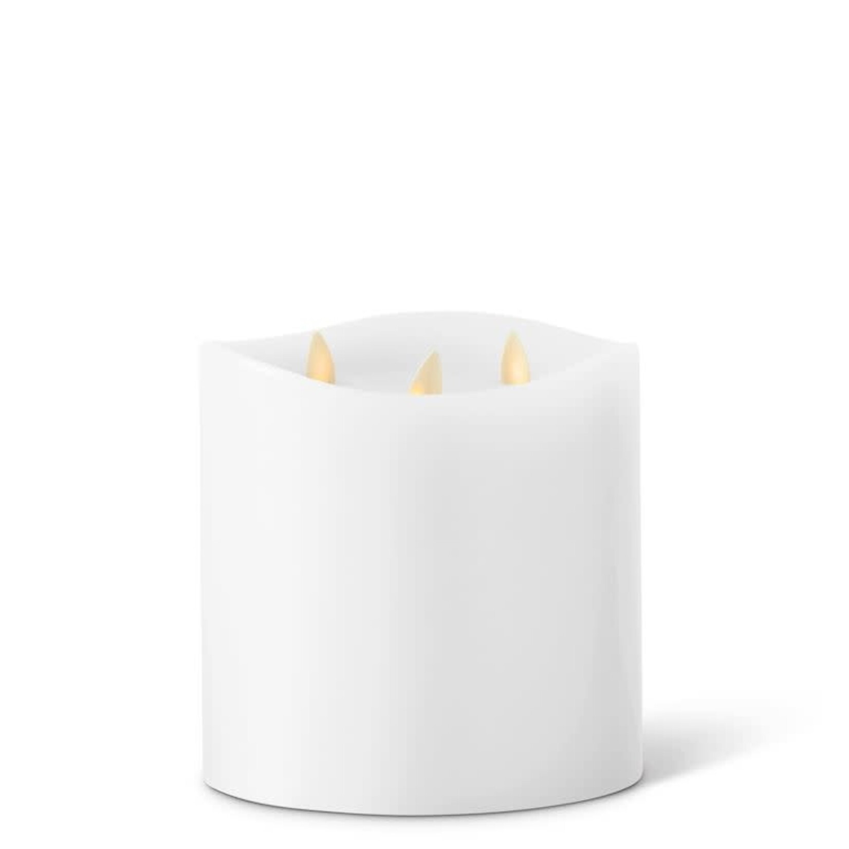 Outside The Box 6" White Wax Luminara 3 Flame Indoor Pillar Candle