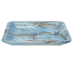 Outside The Box 14x10 Miami Blue Solid Suar Wood Tray