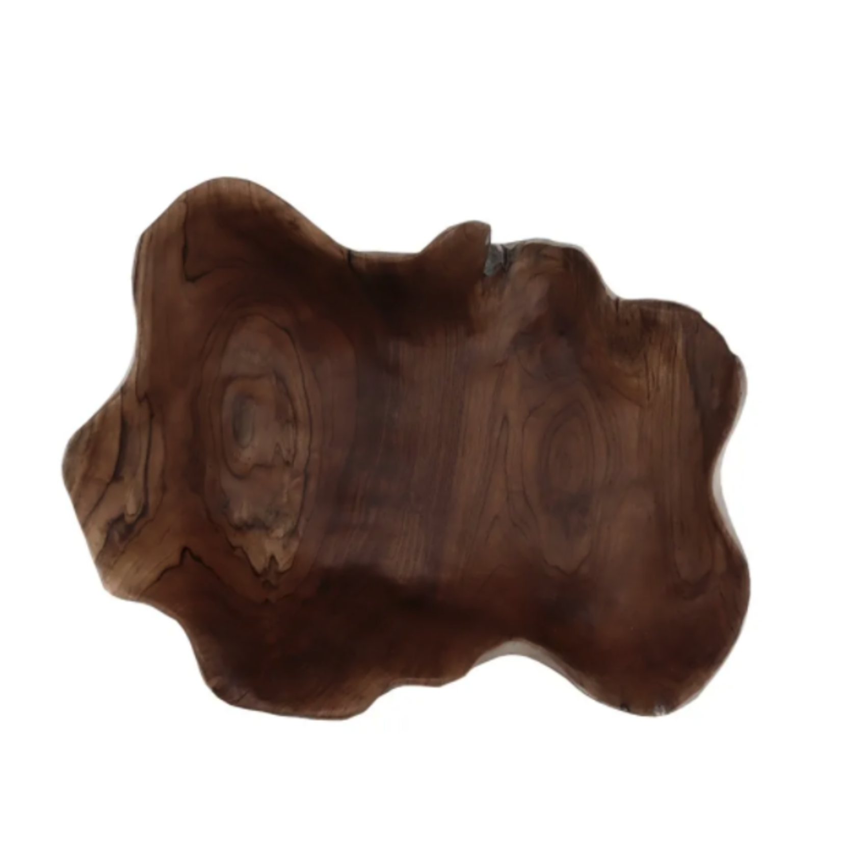 Outside The Box 23x18 White Washed & Natural Teak Wood Bowl