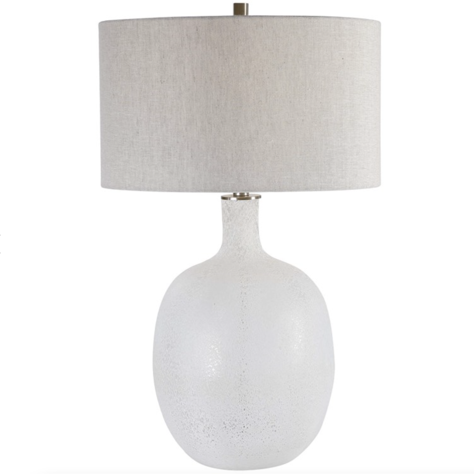 Outside The Box 30" Uttermost Whiteout Glass Table Lamp