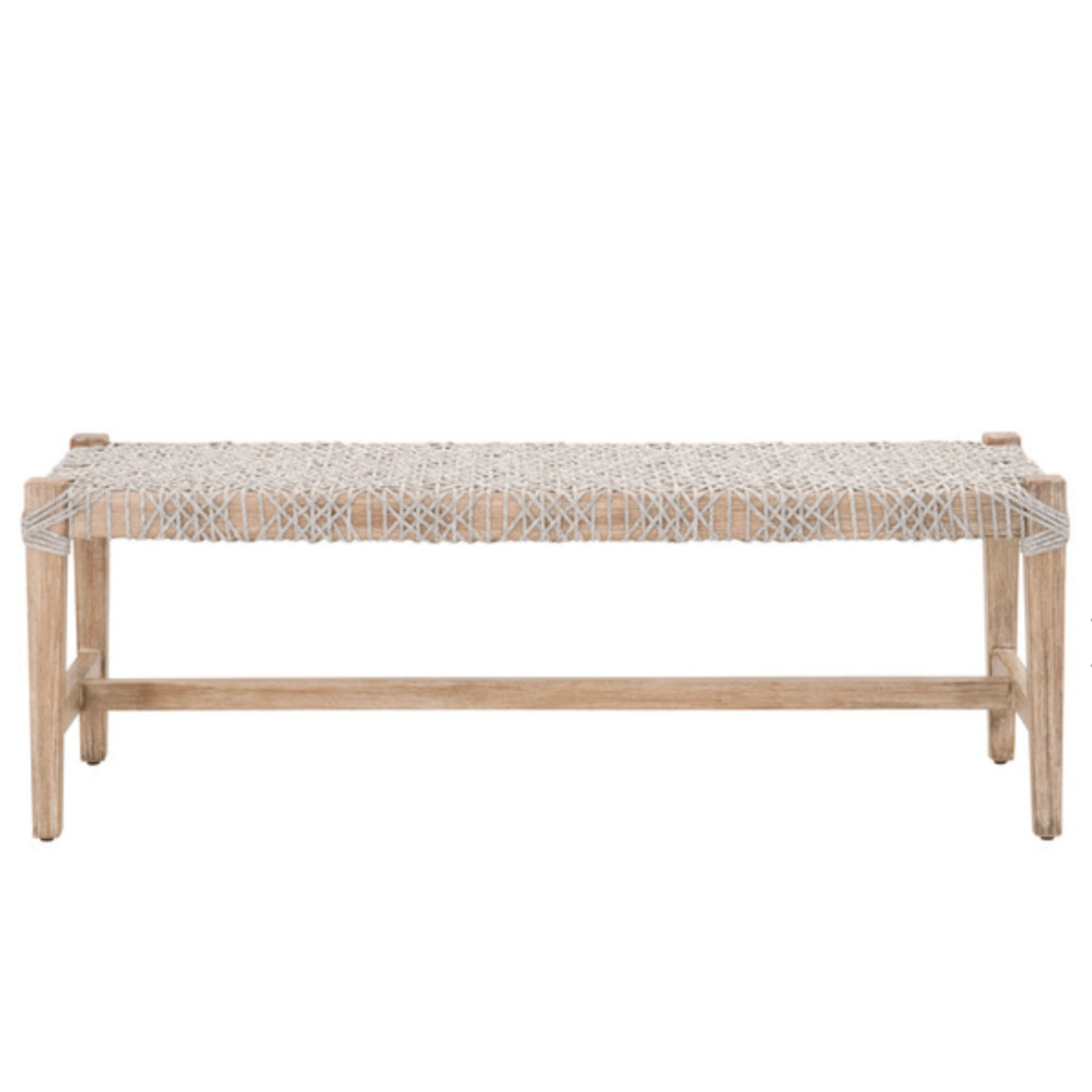 Outside The Box 52" Costa Taupe & Natural Gray Mahogany Rope Bench