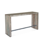 Outside The Box 66x18x36 Ibiza Vintage Teal Reclaimed Wood Counter Height Table W/ 3 Stools