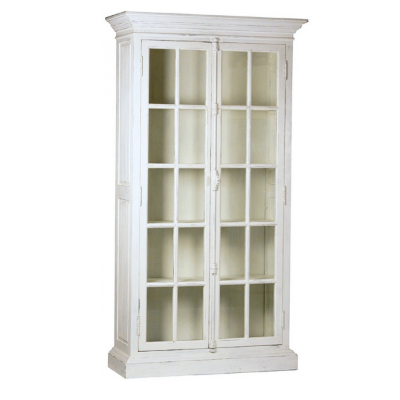 Outside The Box 91x19x49 Yarmouth Antique White Reclaimed Pine Wood French Cabinet