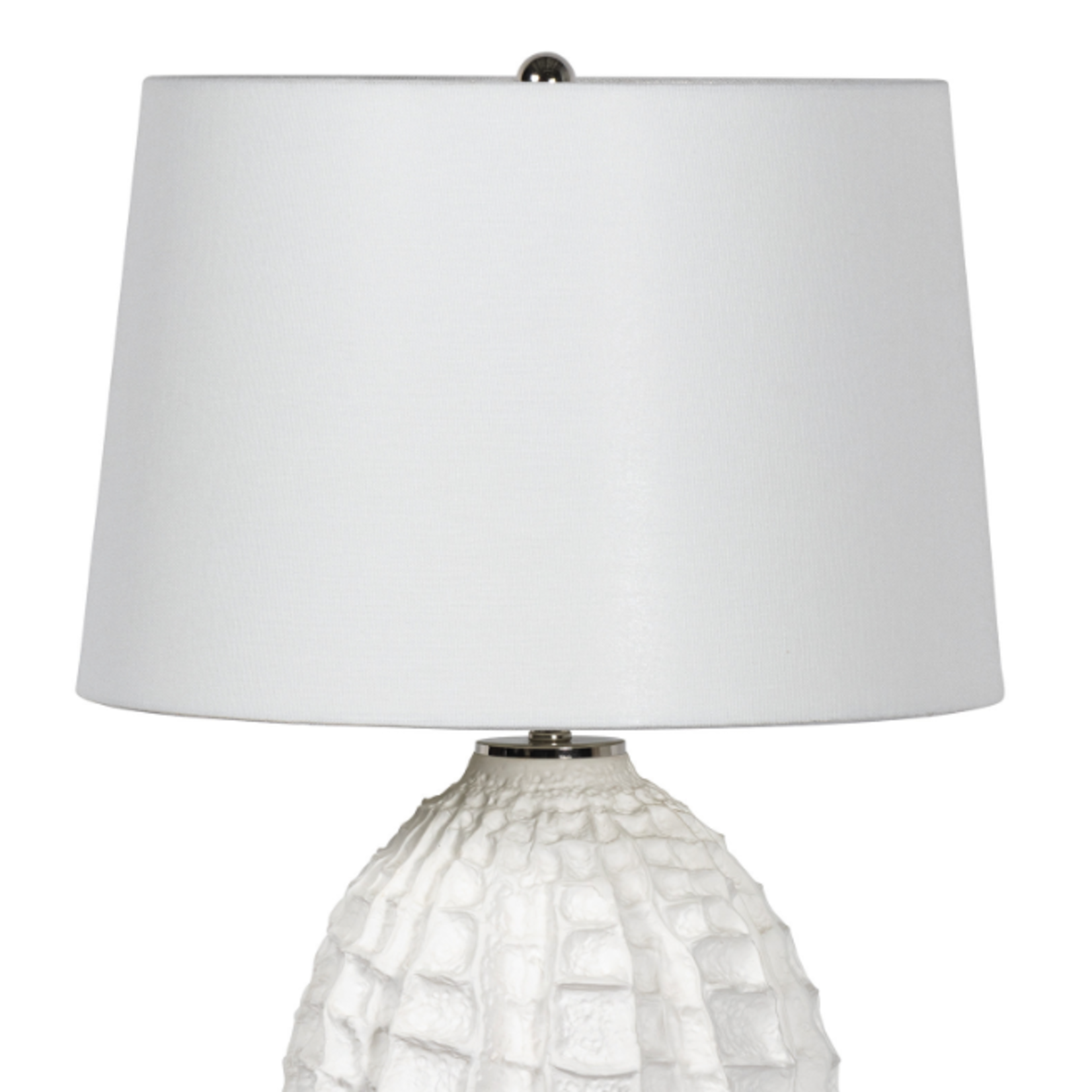 Outside The Box 22" Regina Andrew Caspian White Ceramic Textured Table Lamp