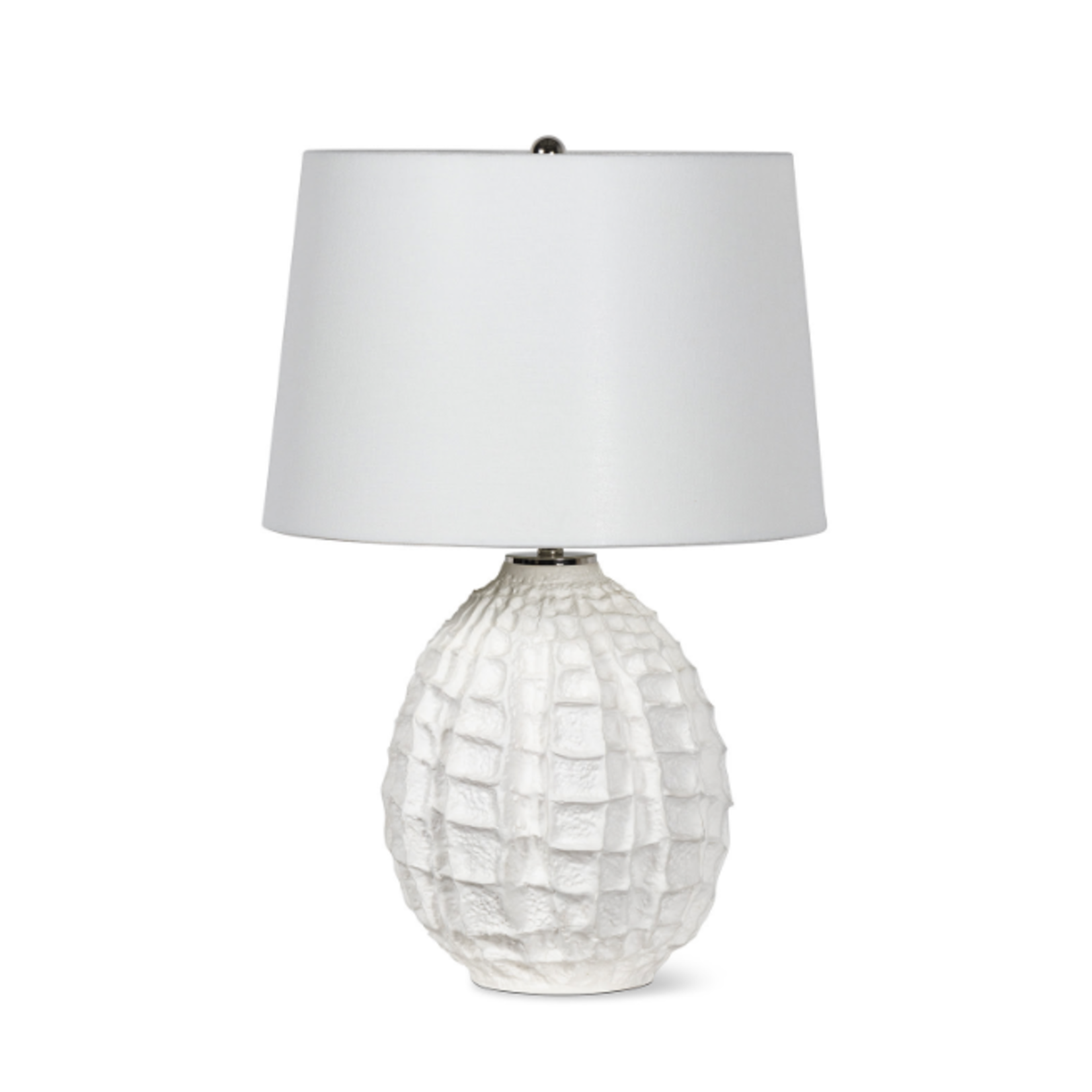 Outside The Box 22" Regina Andrew Caspian White Ceramic Textured Table Lamp