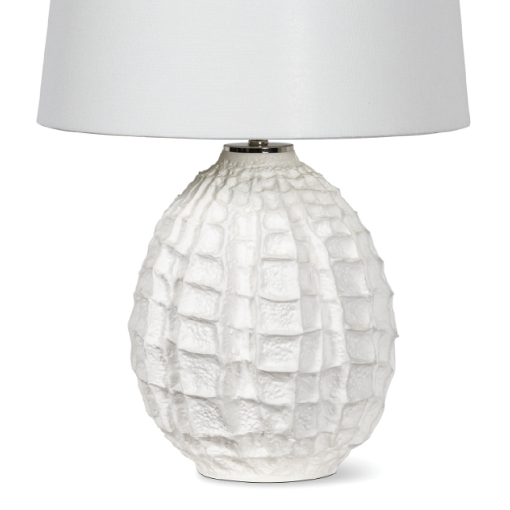 Outside The Box 22" Regina Andrew Caspian White Ceramic Textured Table Lamp