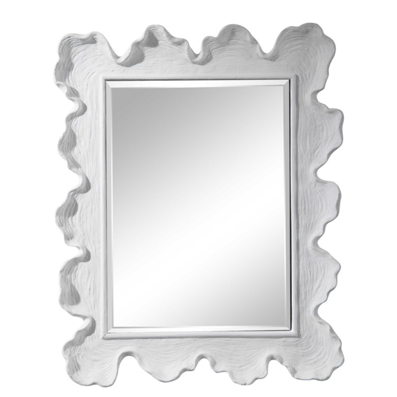 Outside The Box 34x27 Sea Coral White Matte Mirror