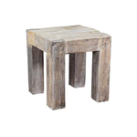 Outside The Box 23x22x24 Giza Reclaimed Solid Wood Bleached Side / End Table