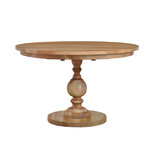 Outside The Box 48" Goucho Mahogany Round Trestle Dining Table In Fruitwood Finish