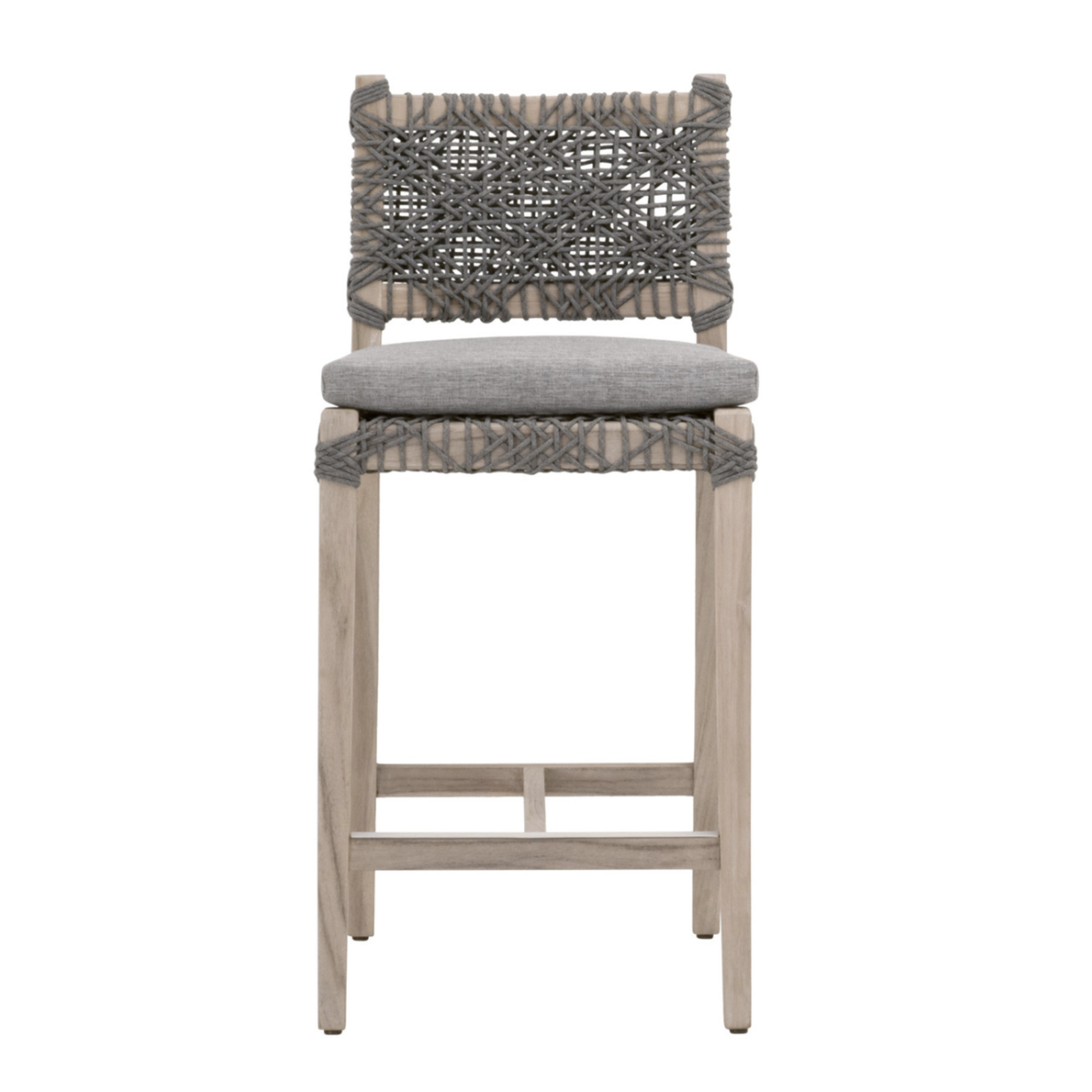 Outside The Box 28" Costa Dove Rope Outdoor Counter Stool