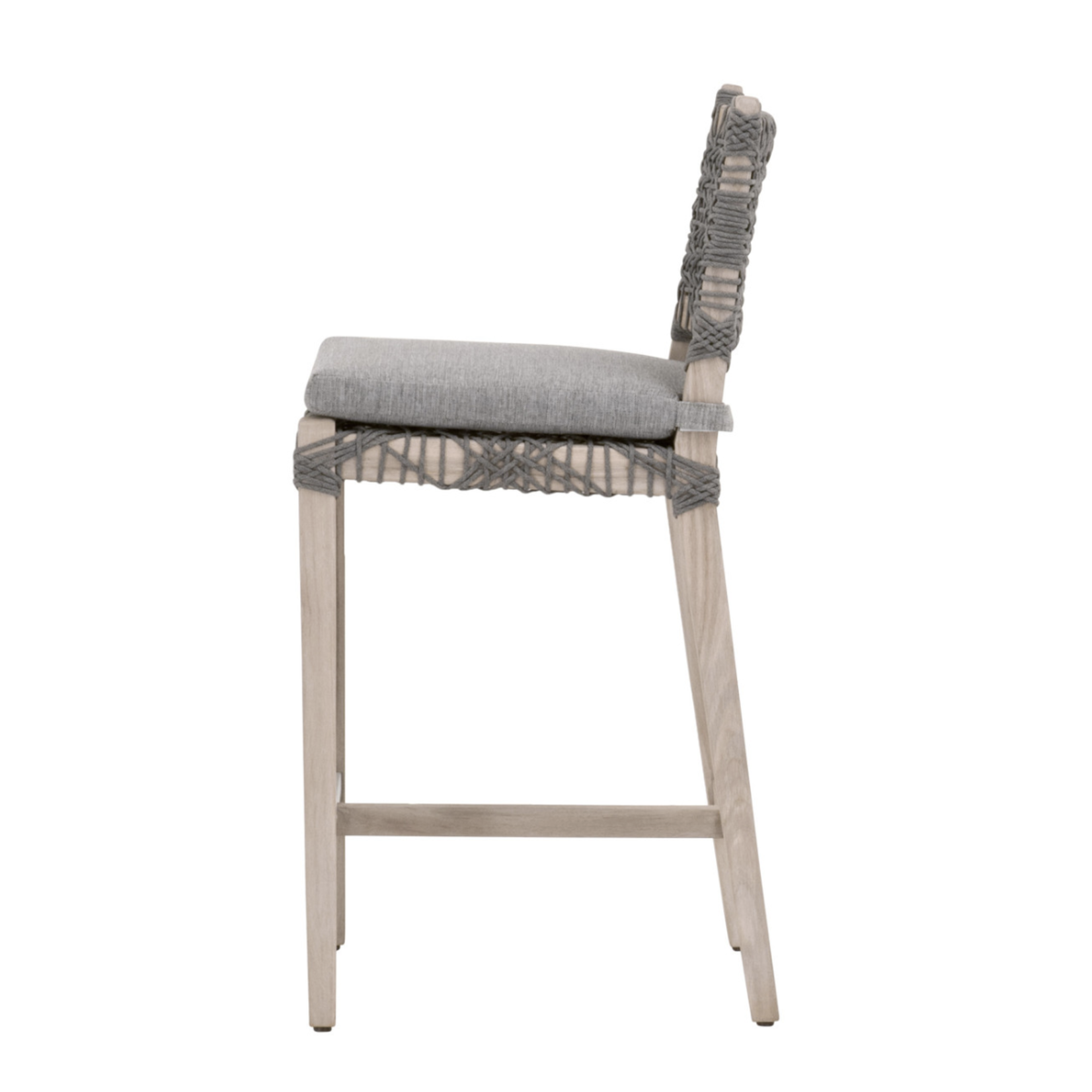 Outside The Box 28" Costa Dove Rope Outdoor Counter Stool
