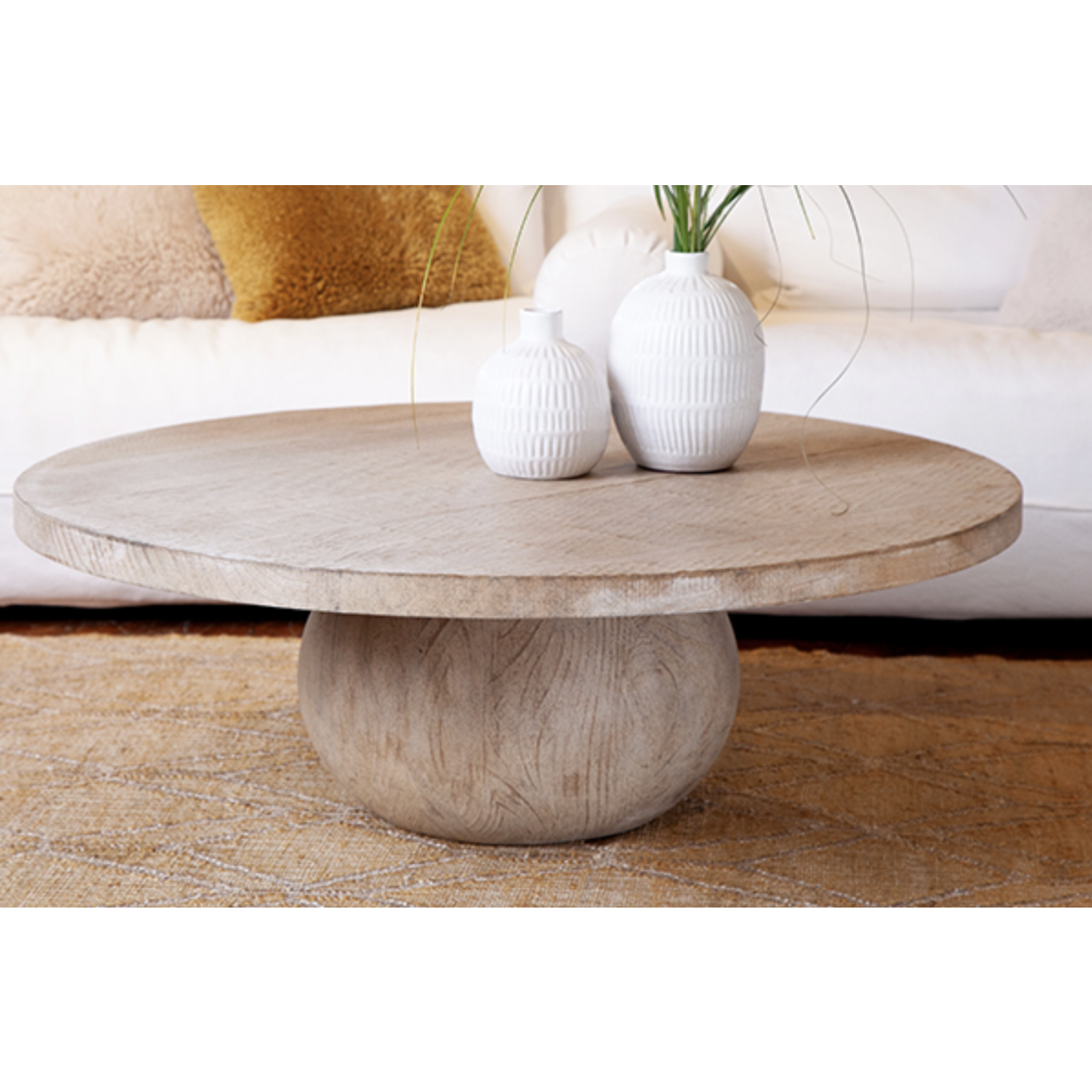 Outside The Box 42" Belize Light Warm Wash Reclaimed Pine Wood Coffee Table