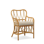 Outside The Box Petrillo Natural Rattan & Cane With Performance Linen Dining Chair