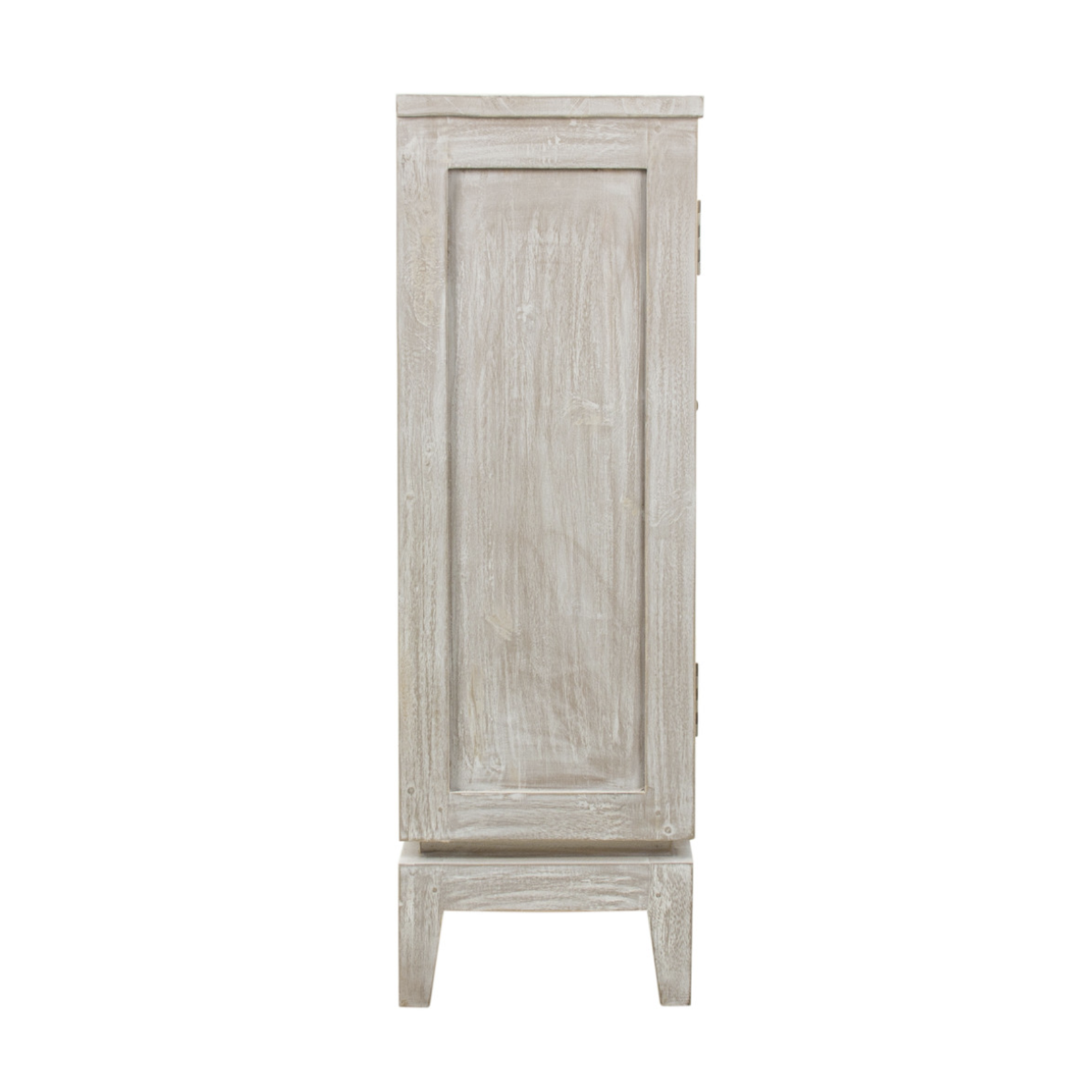 Outside The Box 40x11x36 Stacey White Washed Track 2 Door Cabinet Sideboard