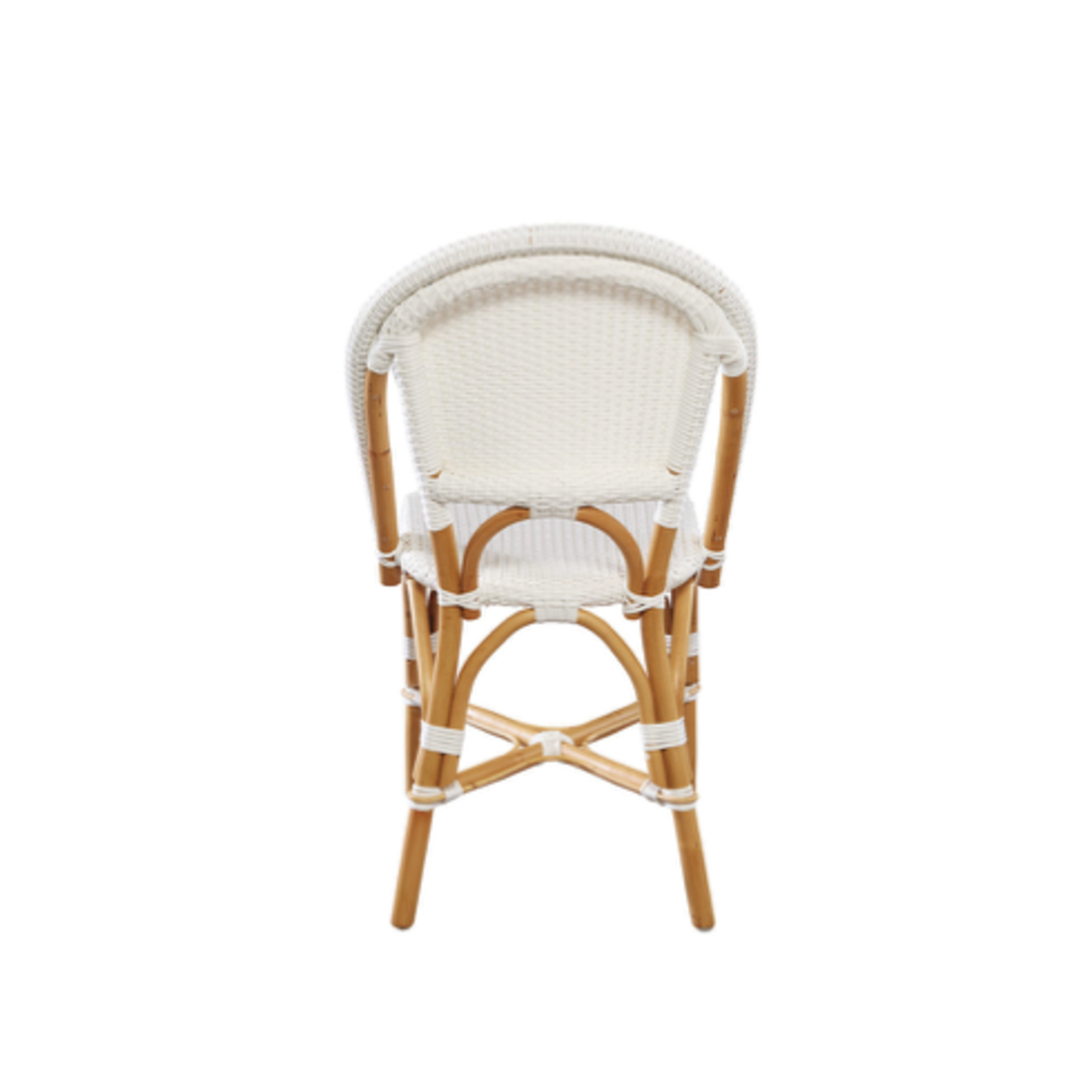 Outside The Box Leroy White Woven & Rattan Dining Chair