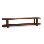 Outside The Box 94x16x20 Tuscan Solid Teak Wood Media Console Table In Brown