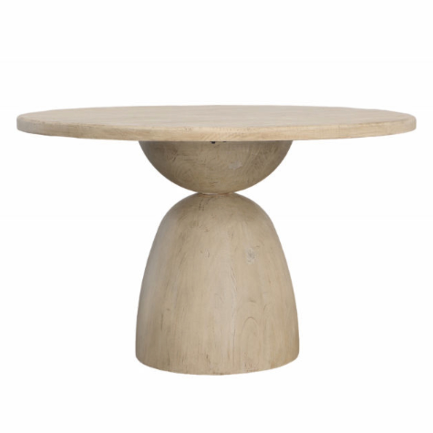 Outside The Box 48" Cabrera Light Warm Wash Reclaimed Pine Wood Round Dining Table