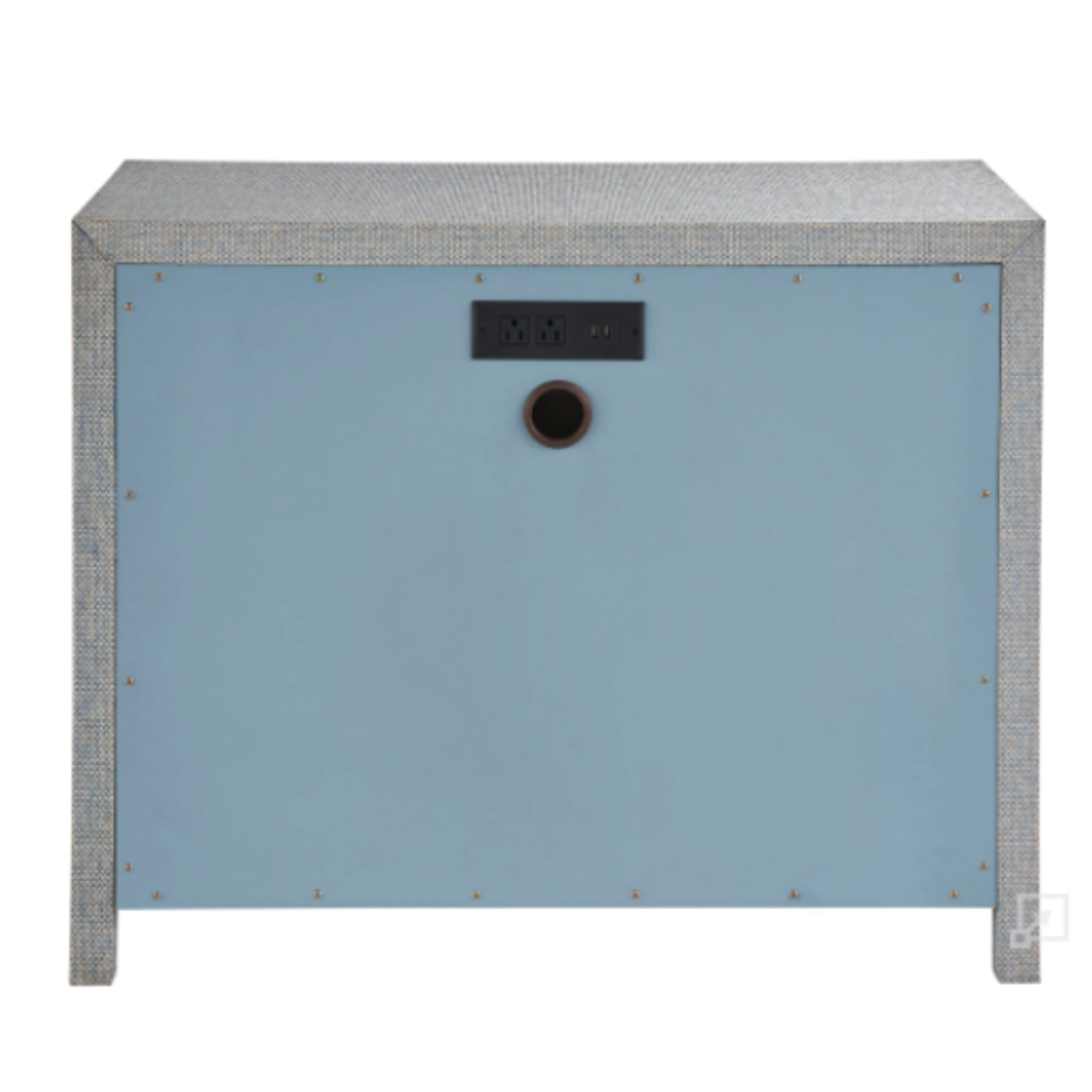 Outside The Box 36x18x29 Bimini Coastal Blue Seagrass 3 Drawer Chest